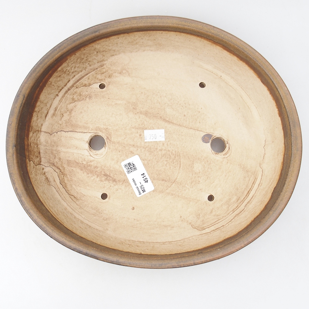 Cuenco bonsái de cerámica 24 x 28 x 6 cm, marrón