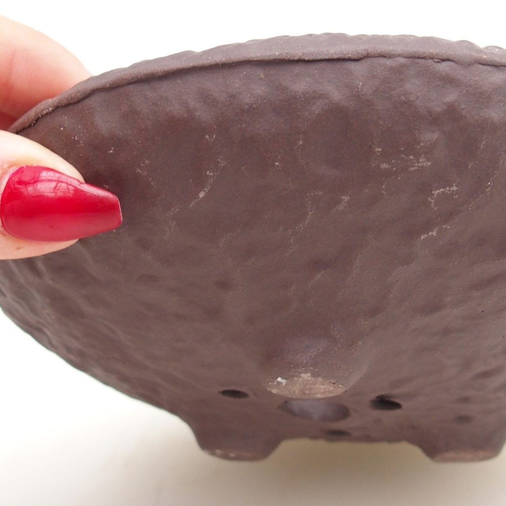 Concha de cerámica 14 x 14 x 4 cm , color marrón