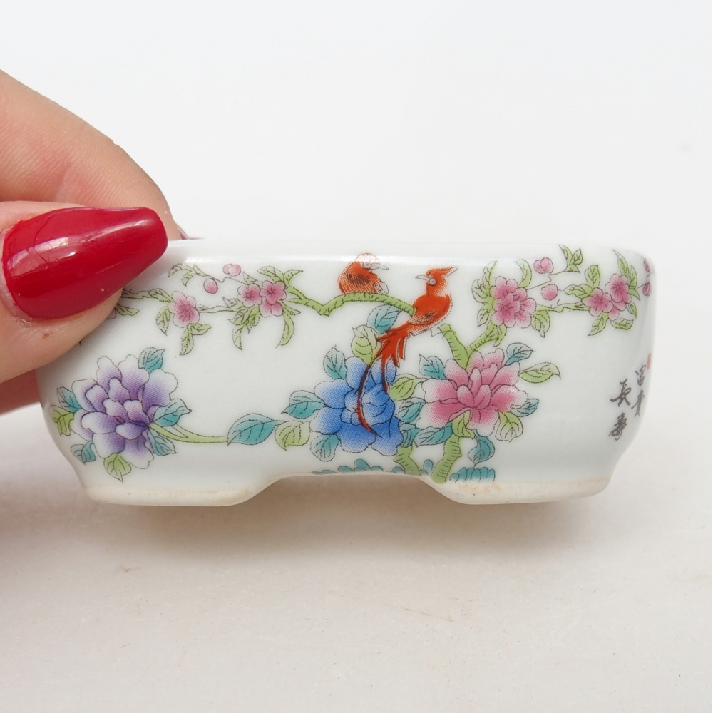 Mini cuenco bonsái 8 x 6 x 3 cm, blanco