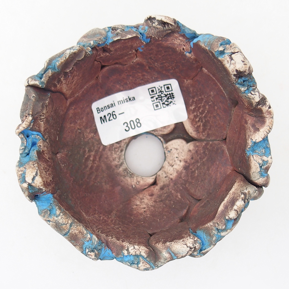 Concha de cerámica 9 x 9 x 7 cm , color azul