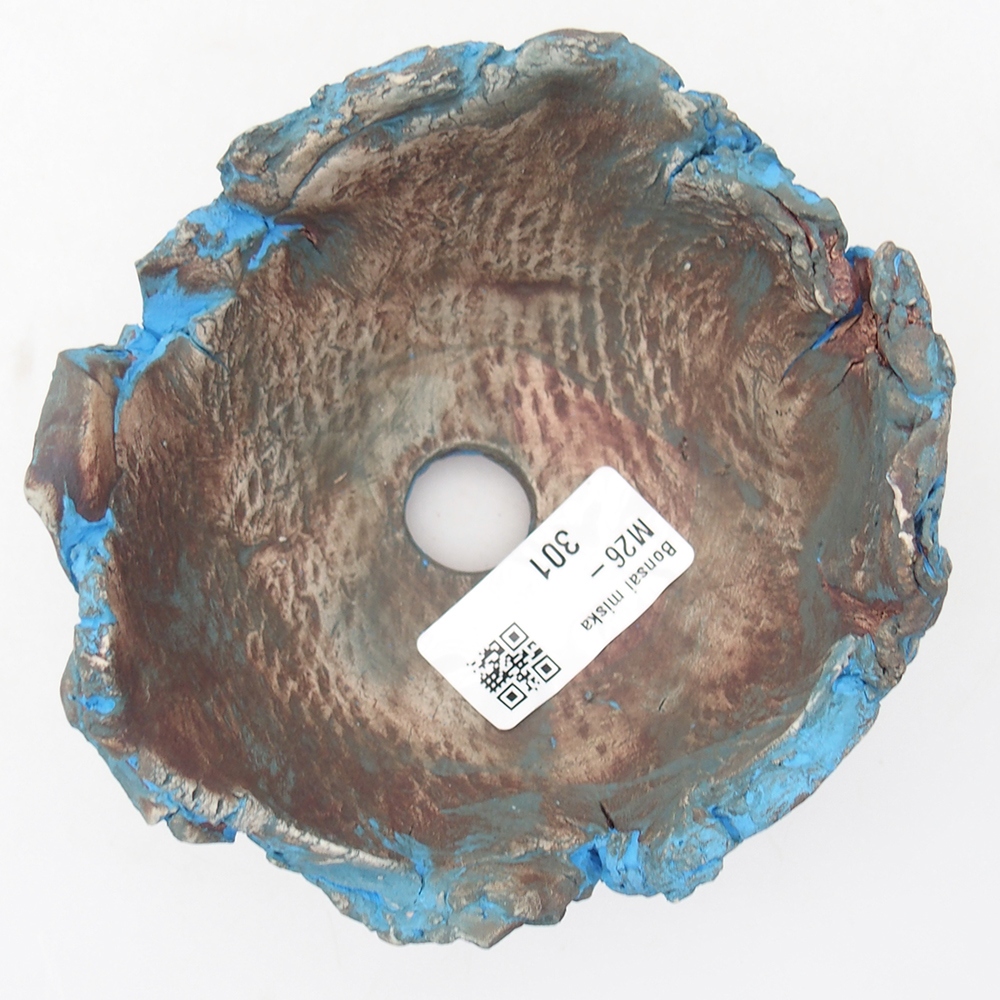 Concha de cerámica 11 x 11 x 6,5 cm , color azul