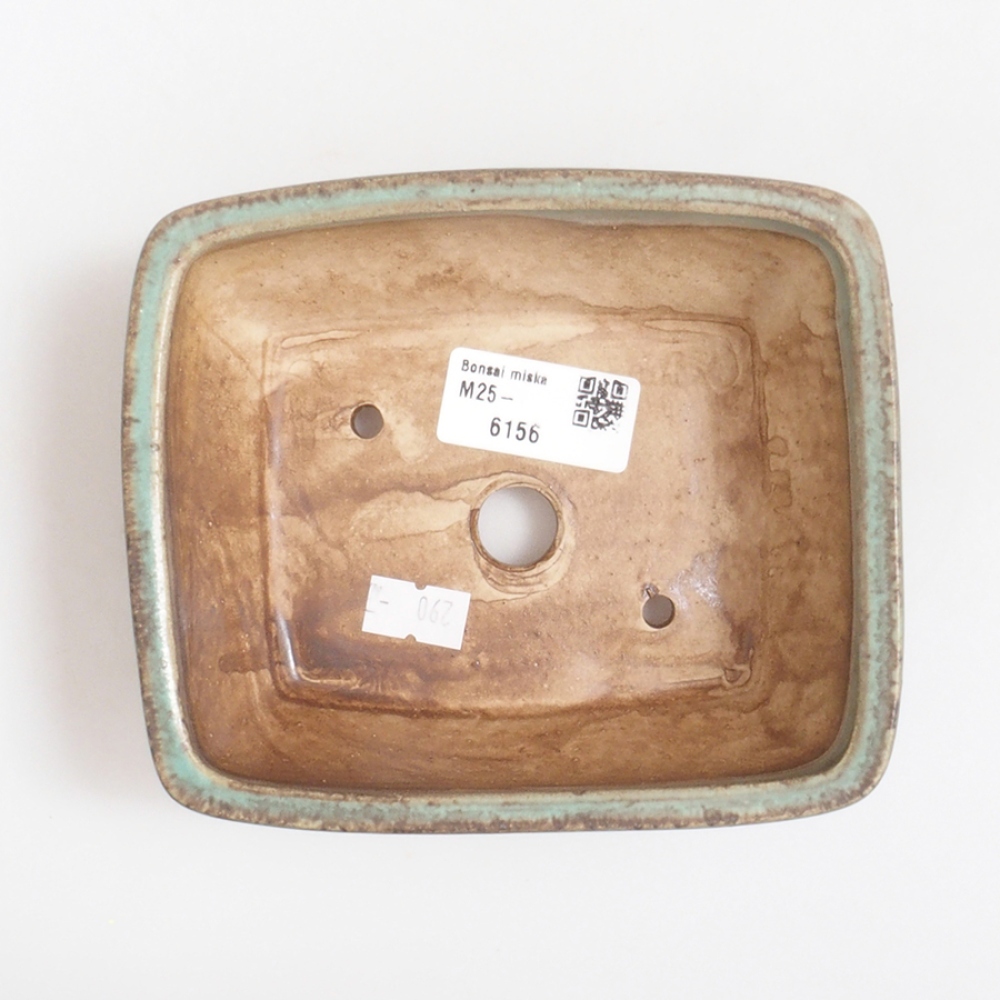 Cuenco bonsái de cerámica 10 x 8,5 x 4 cm, marrón