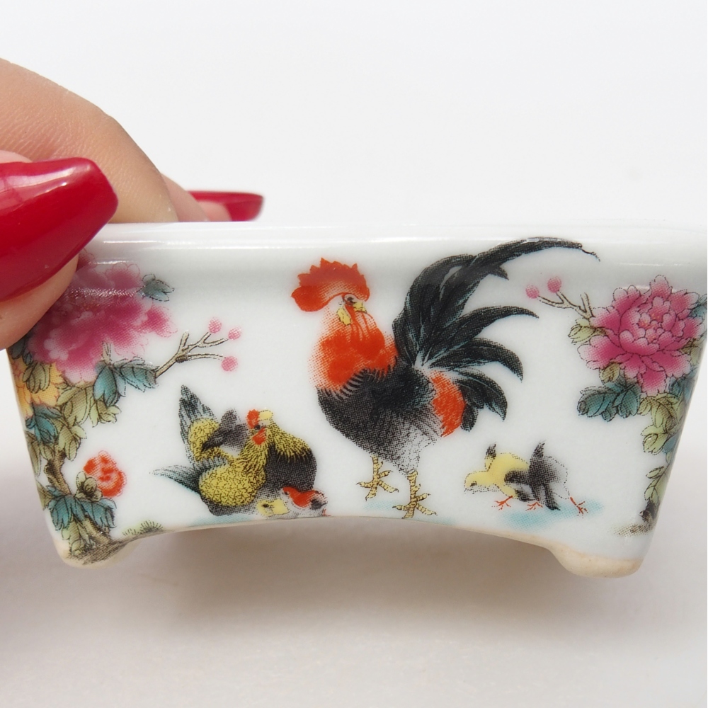 Cuenco mini bonsái 8 x 6,5 x 3,5 cm, blanco