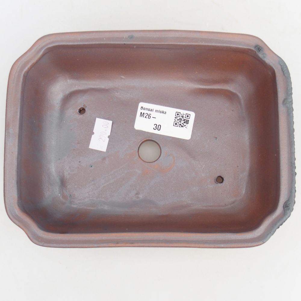 Cuenco bonsái de cerámica 18 x 13,5 x 5 cm, color metálico