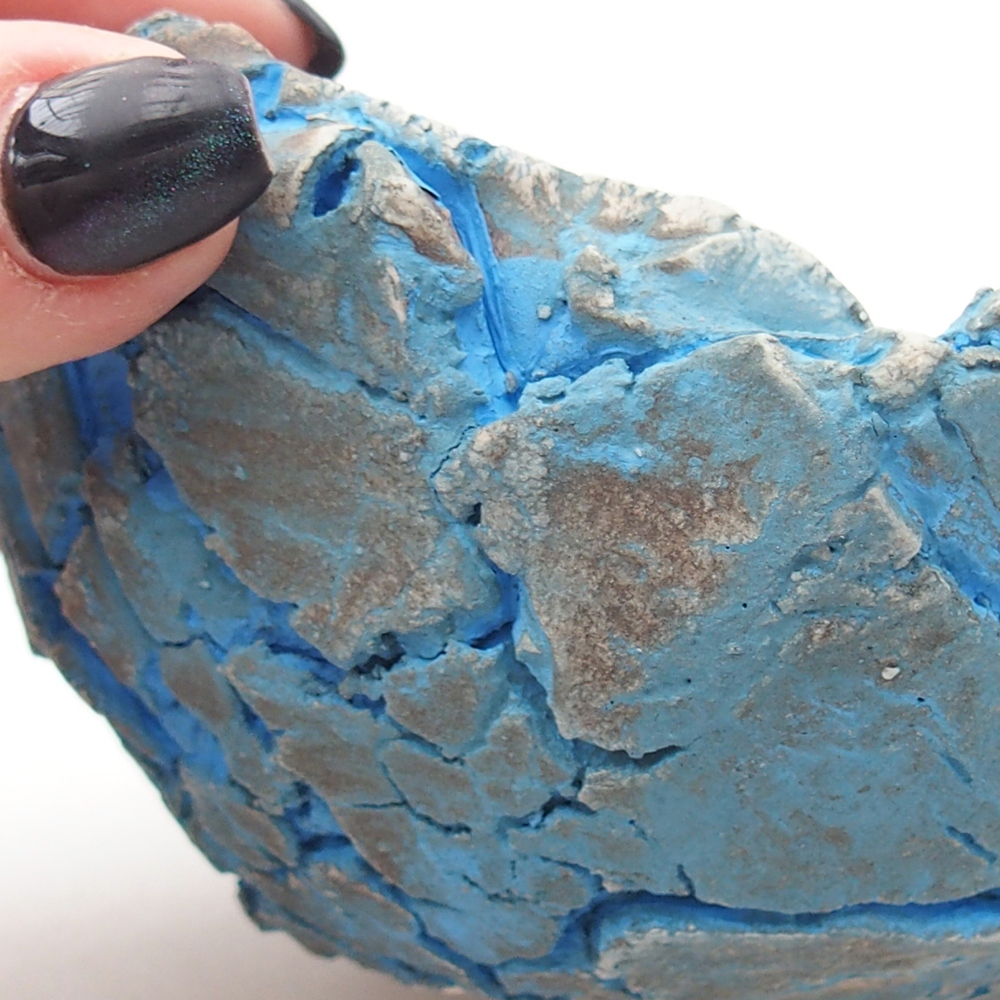 Concha de cerámica 11 x 11 x 6,5 cm , color azul