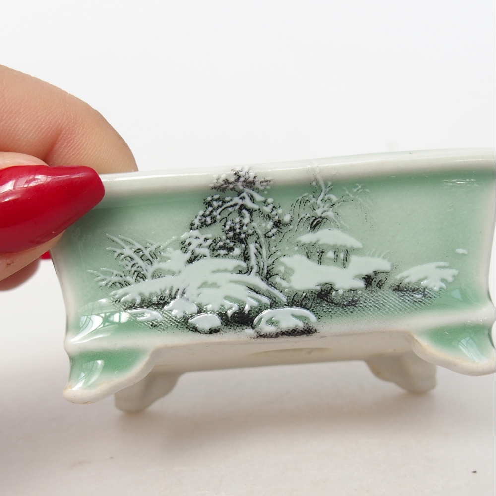 Cuenco mini bonsái 8 x 6 x 3 cm, verde