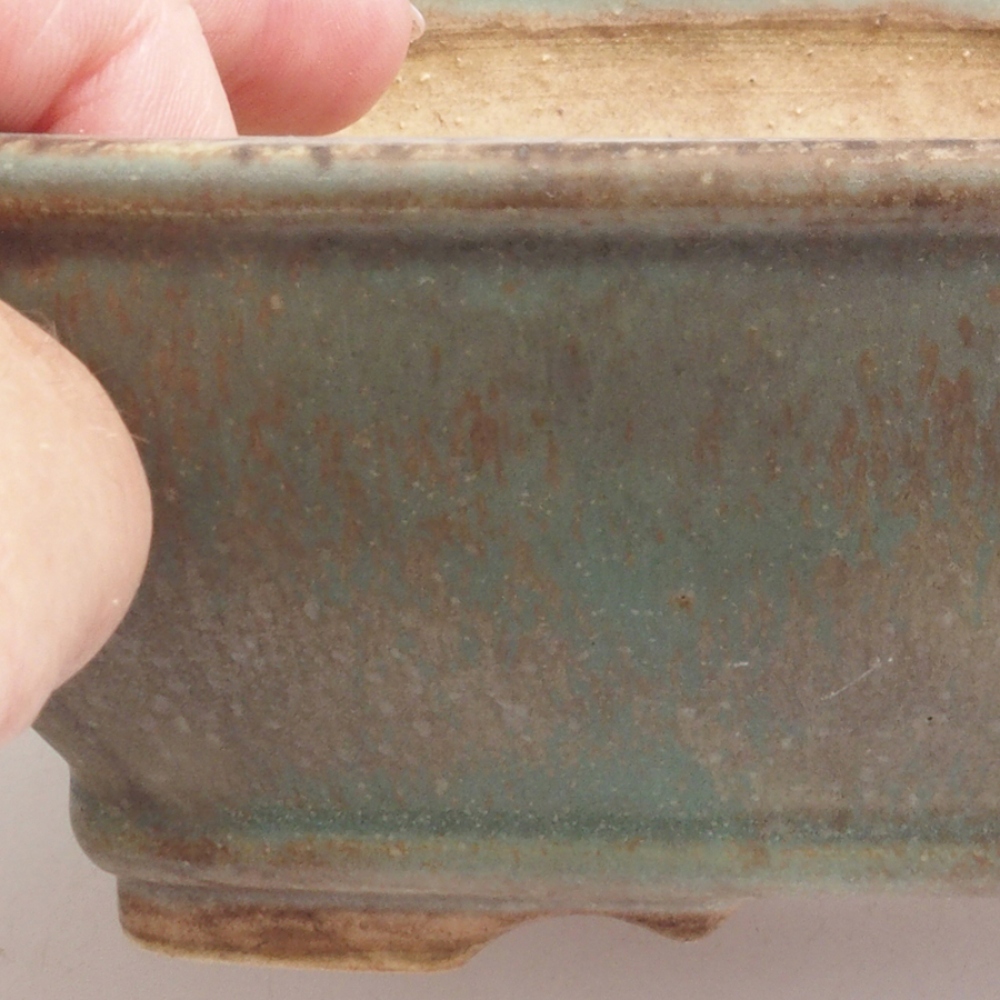 Cuenco bonsái de cerámica 10 x 8,5 x 4 cm, marrón