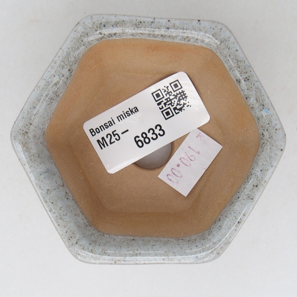 Cuenco bonsái de cerámica 7,5 x 7 x 4 cm, gris