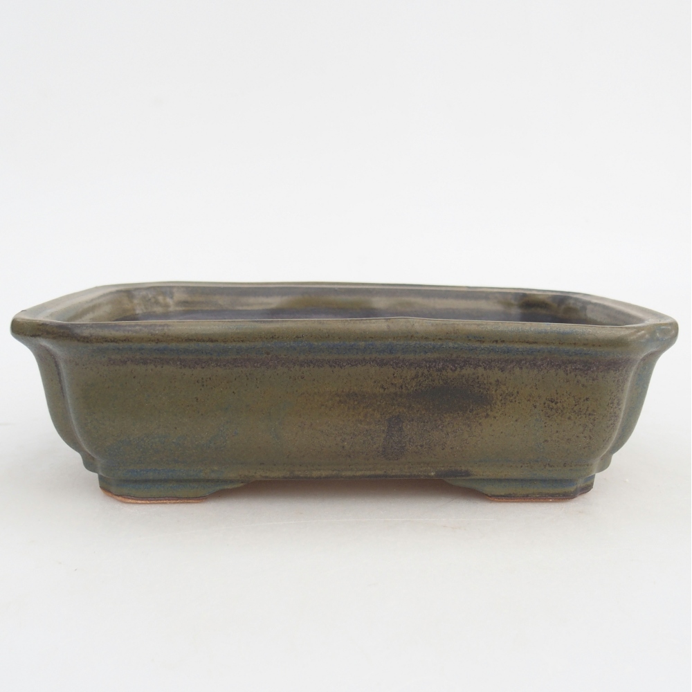 Cuenco bonsái de cerámica 18 x 13,5 x 5 cm, marrón