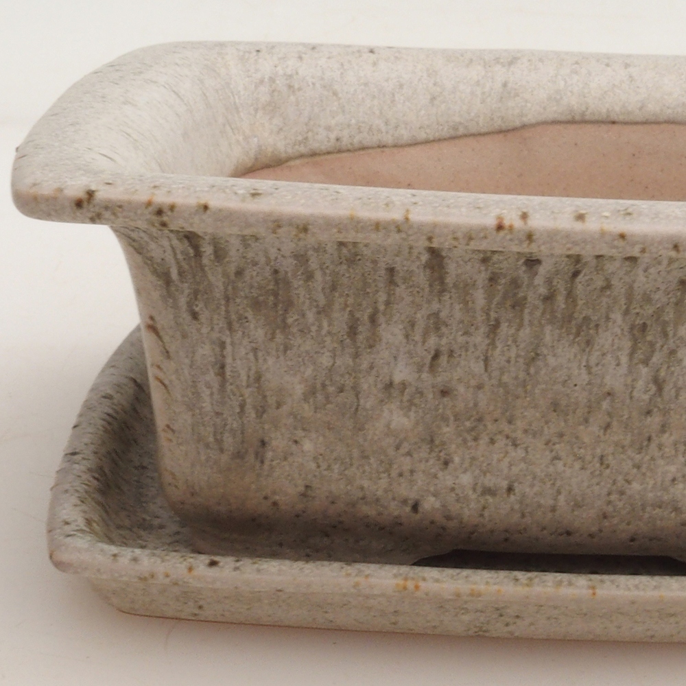 Cuenco bonsái + platillo H11 - 11,5 x 10 x 4 cm - beige