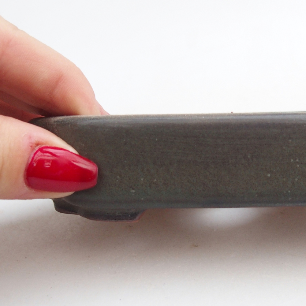 Cuenco bonsái de cerámica 13 x 9 x 3 cm, marrón