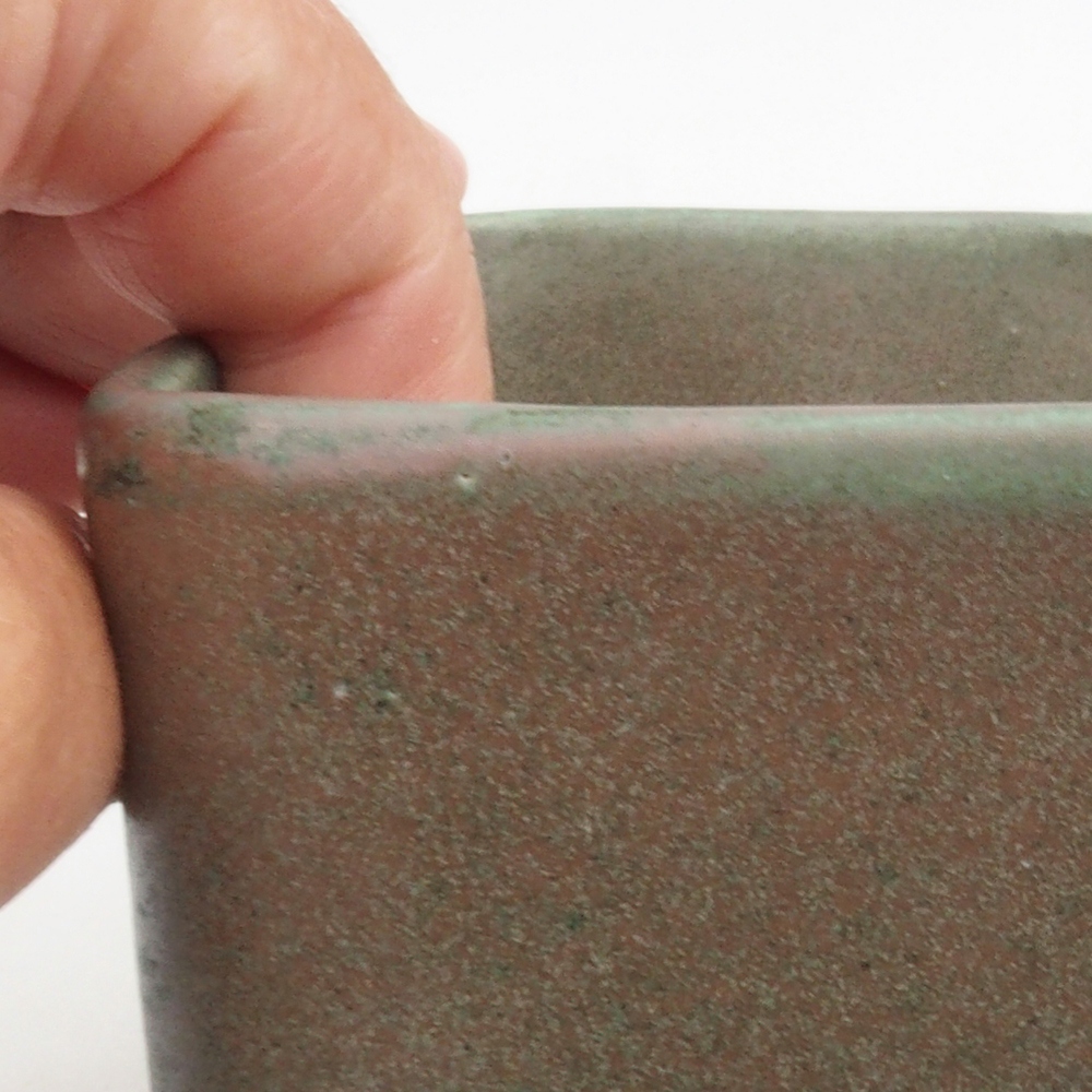 Cuenco bonsái de cerámica 10 x 10 x 8 cm, verde