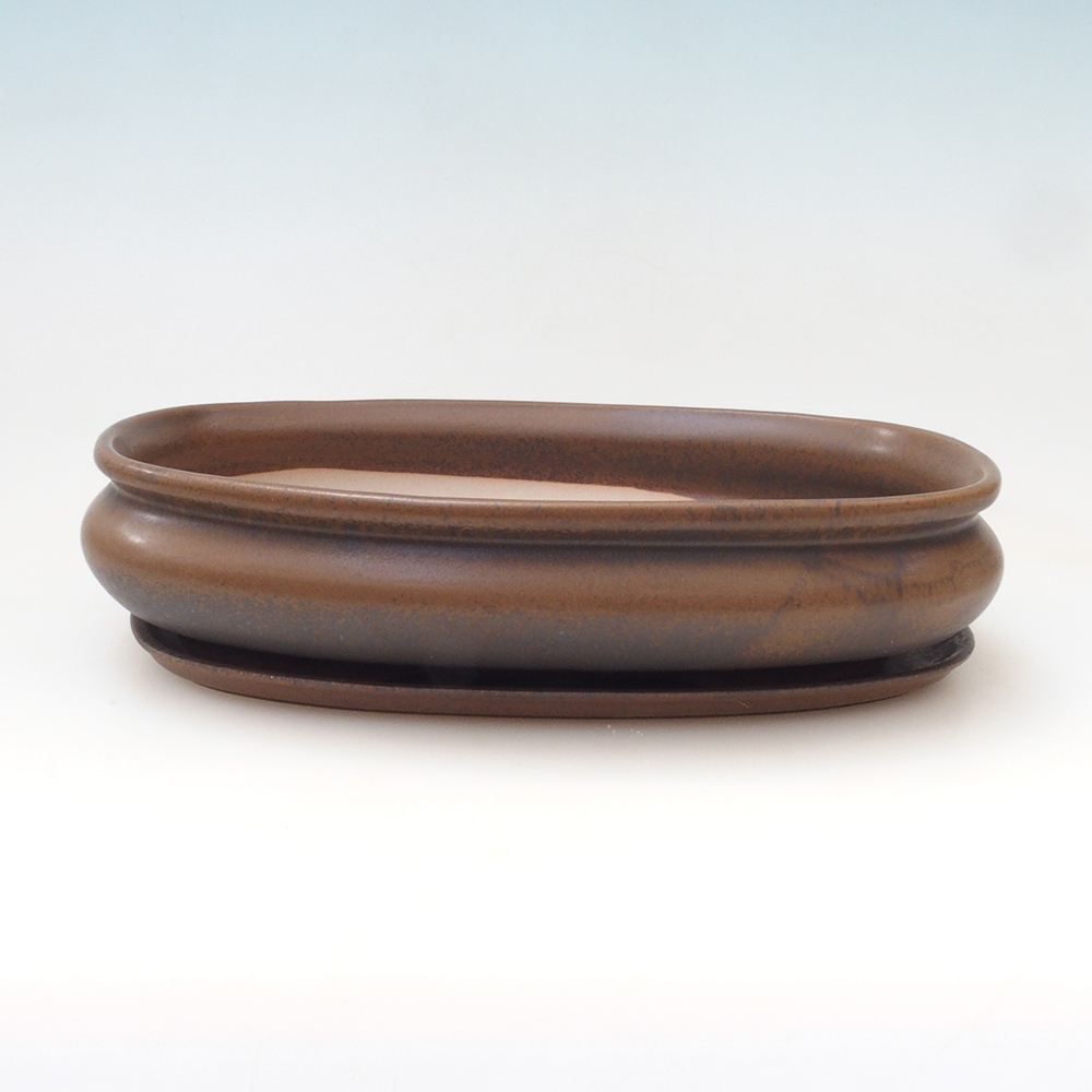 Cuenco bonsái + platillo H15 - 25,5x17,5x6 cm.