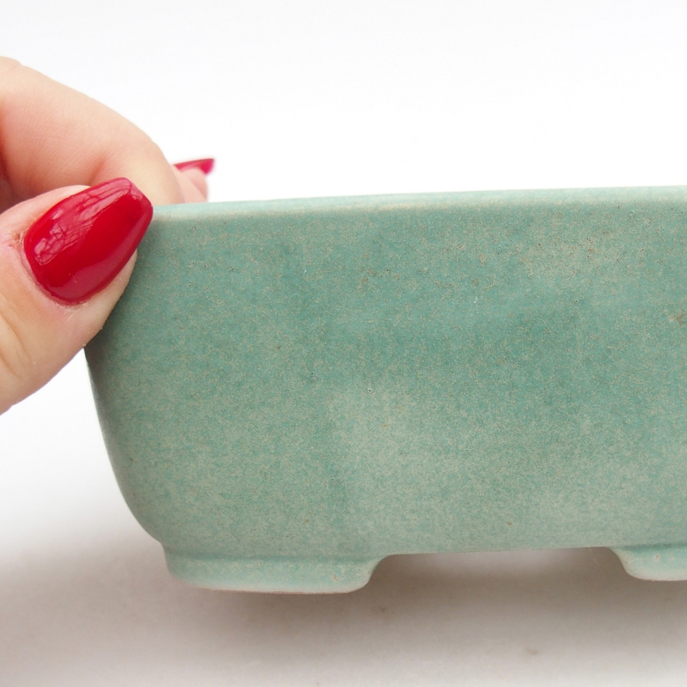 Cuenco bonsái de cerámica 12,5 x 10 x 5 cm, verde