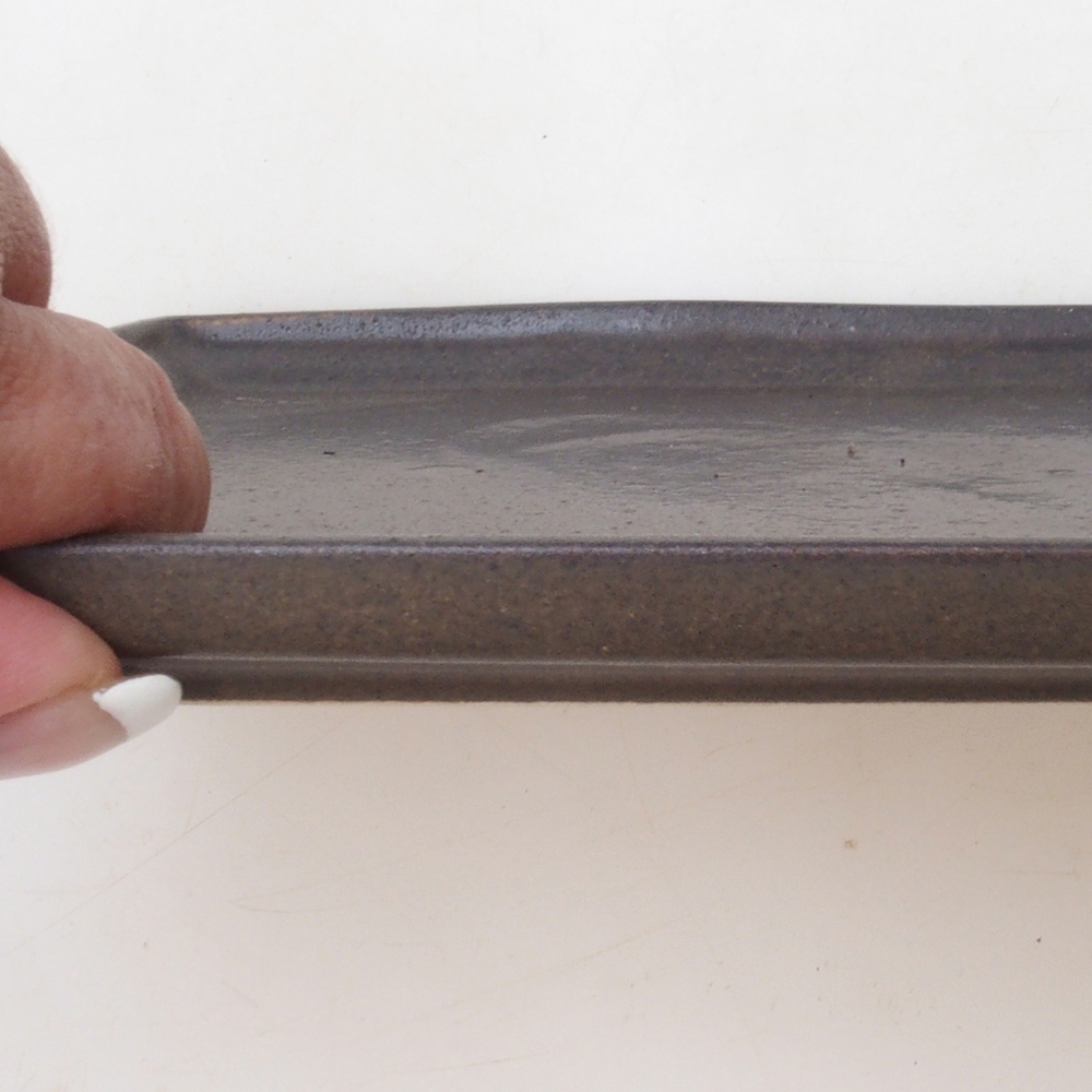 Platillo bonsái rectángulo 22,5 x 17 x 1,5 cm - marrón