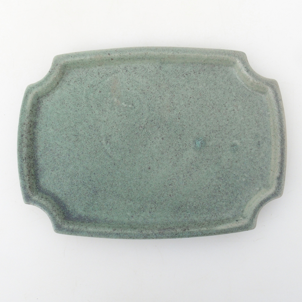 Cuenco bonsái + platillo H03 - 16,5 x 12 x 4,5 cm - verde