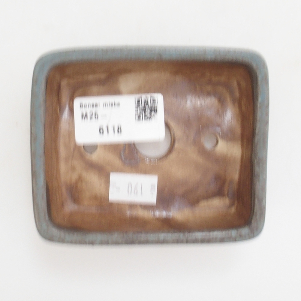 Cuenco bonsái de cerámica 10 x 8,5 x 4 cm, marrón