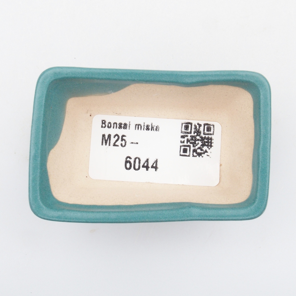 Cuenco bonsái de cerámica 6,5 x 5,5 x 4 cm, color azul