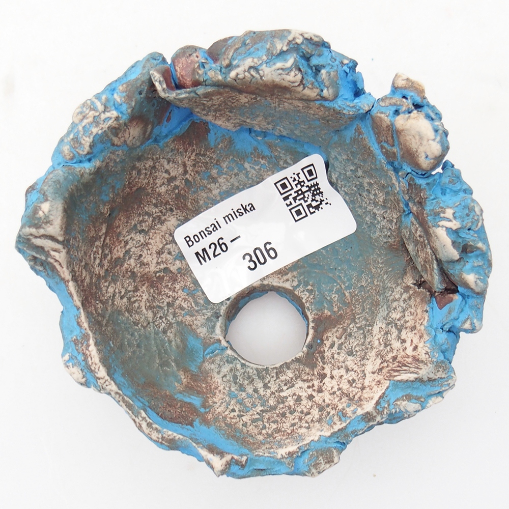 Concha de cerámica 9 x 9 x 6 cm , color azul