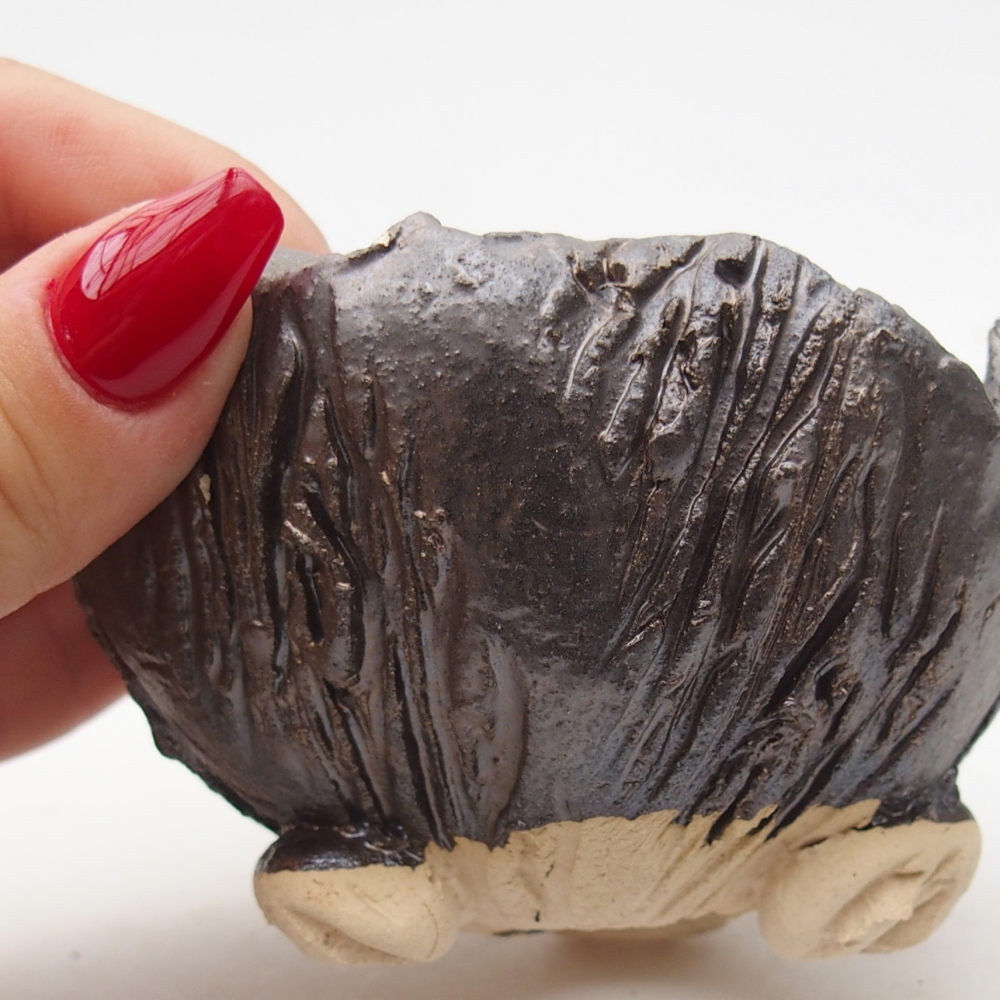 Concha de cerámica 9 x 9 x 6 cm , color negro