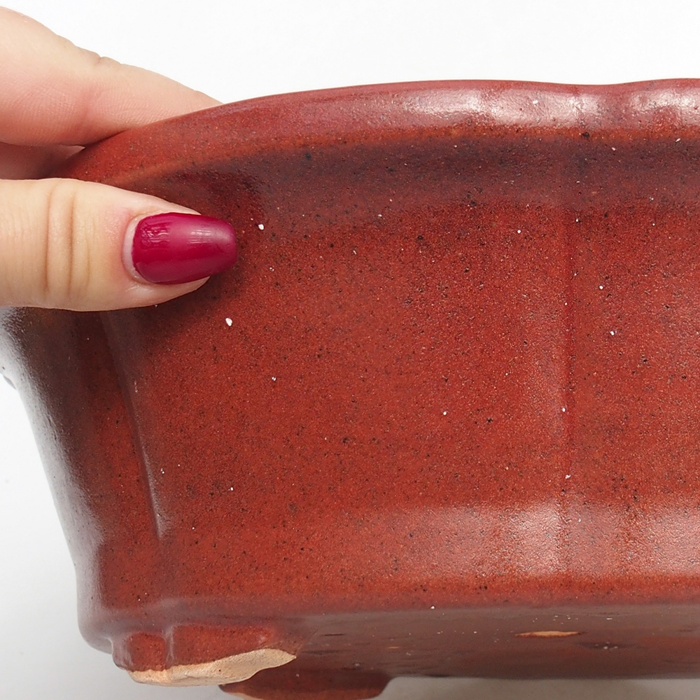 Cuenco bonsái de cerámica 26 x 26 x 8 cm, rosa