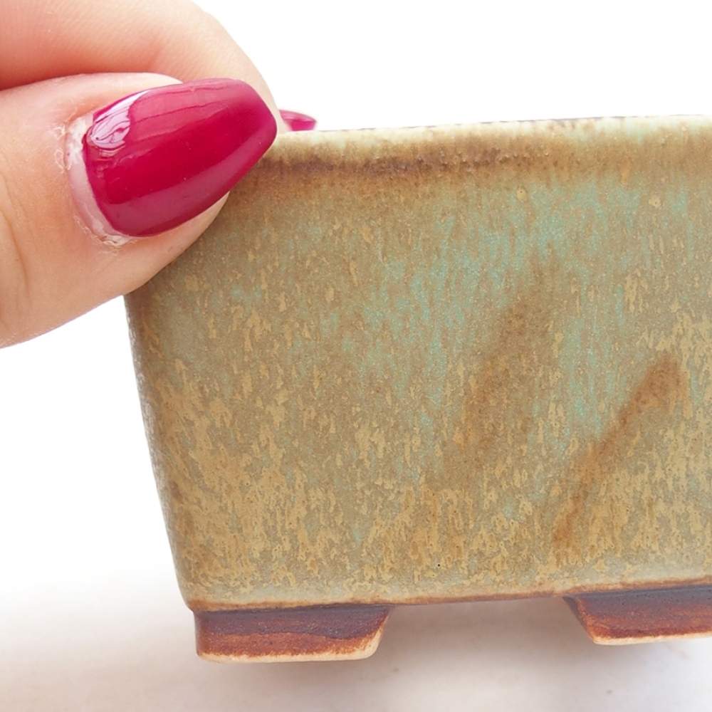 Cuenco bonsái de cerámica 6 x 6 x 4,5 cm, verde