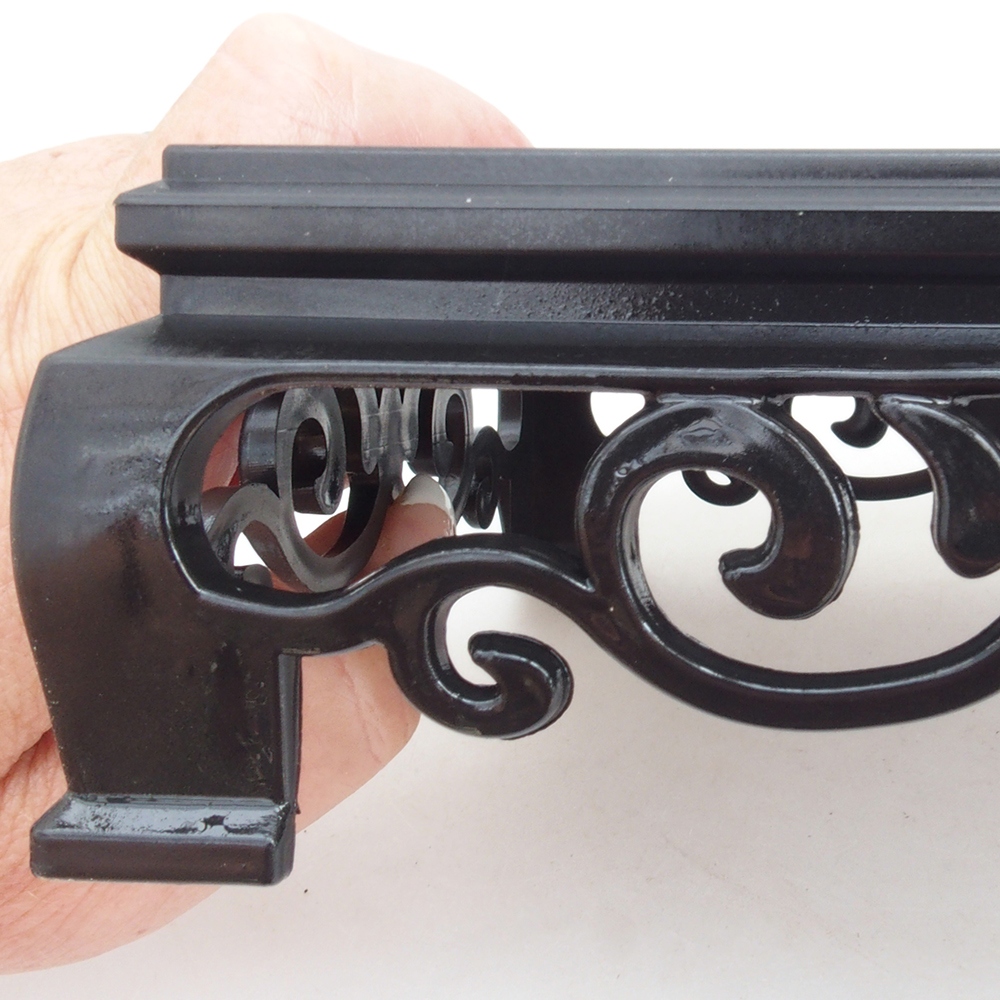 Mesa bonsai cuadrada de plástico 14,5 x 14,5 x 5 cm, color negro