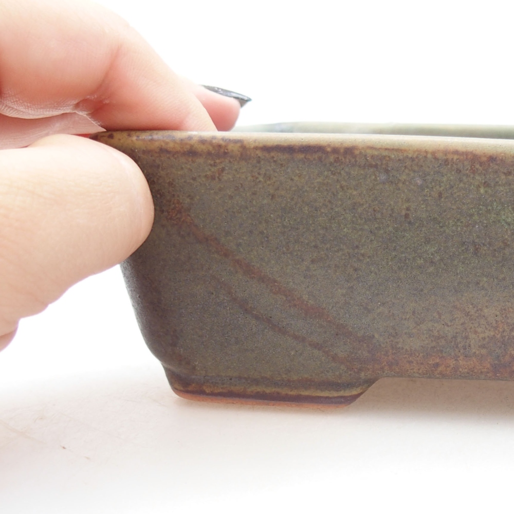 Cuenco bonsái de cerámica 22 x 17 x 5 cm, verde