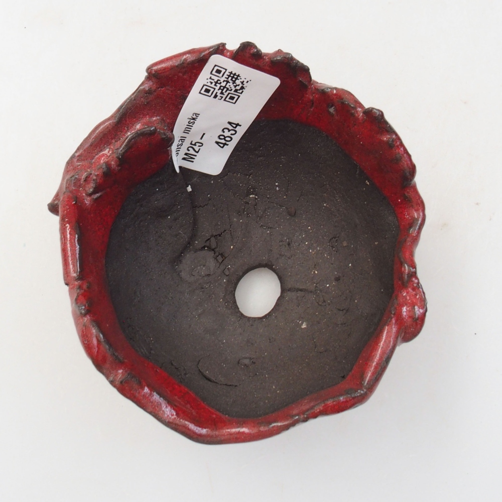 Concha de cerámica 9 x 8 x 5 cm , color rojo