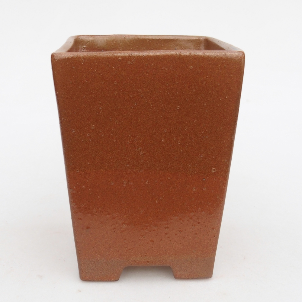 Cuenco bonsái de cerámica 9 x 9 x 12,5 cm, marrón