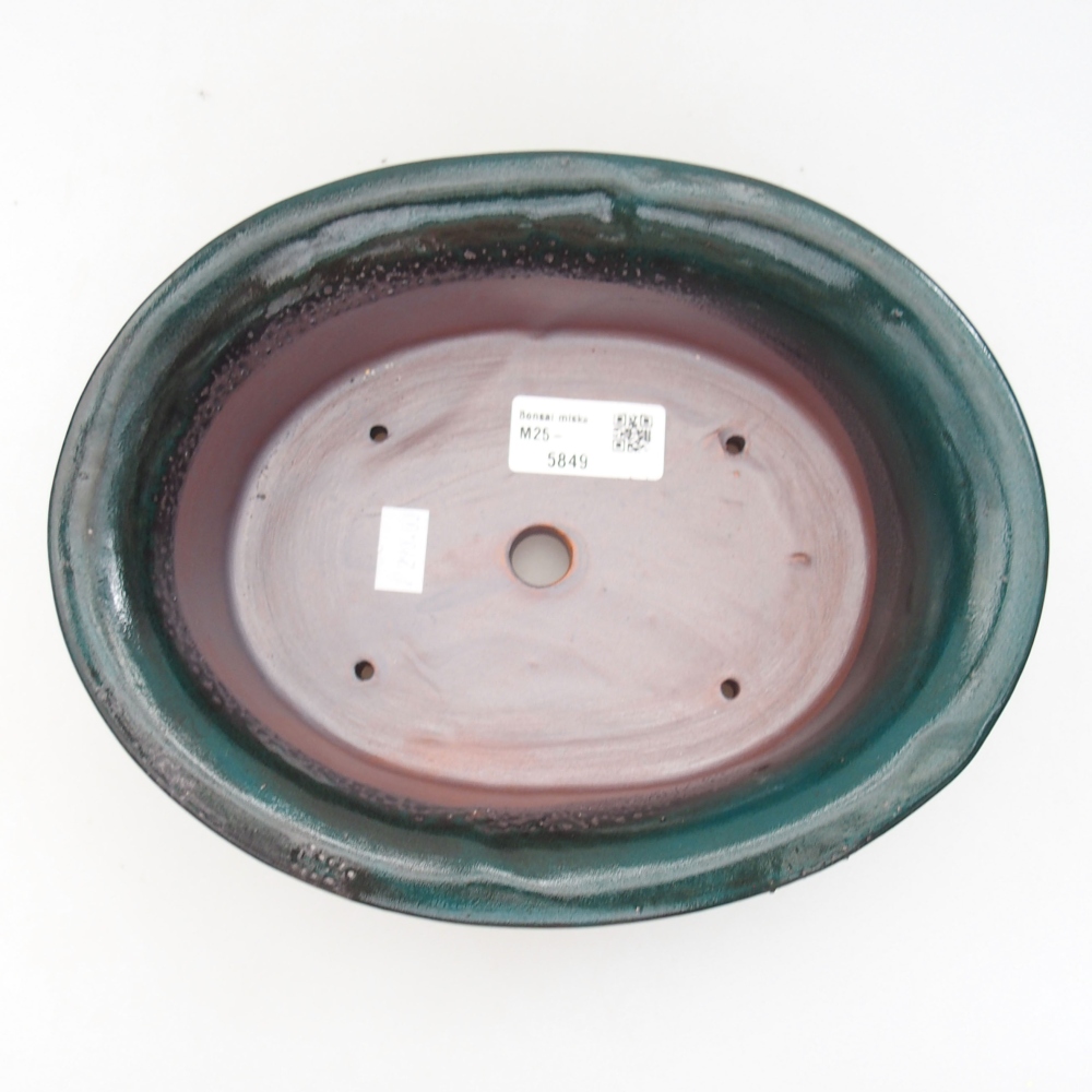 Cuenco bonsái de cerámica 22 x 17 x 5 cm, verde