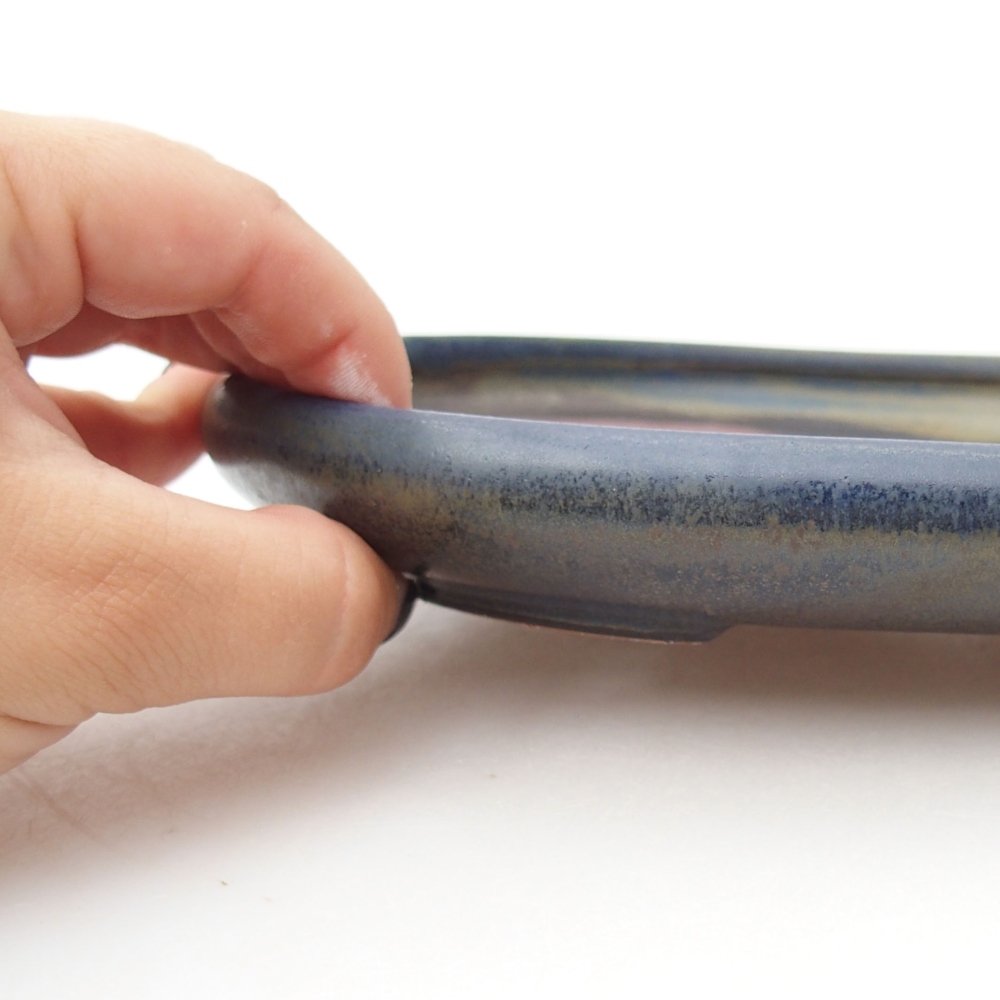 Cuenco bonsái de cerámica 22 x 17 x 5 cm, verde