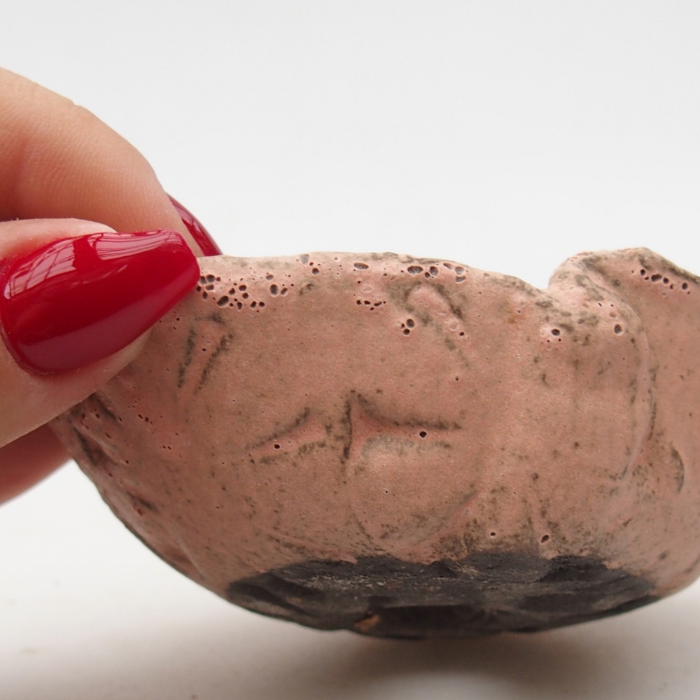 Concha de cerámica 9 x 7,5 x 4 cm , color rosa