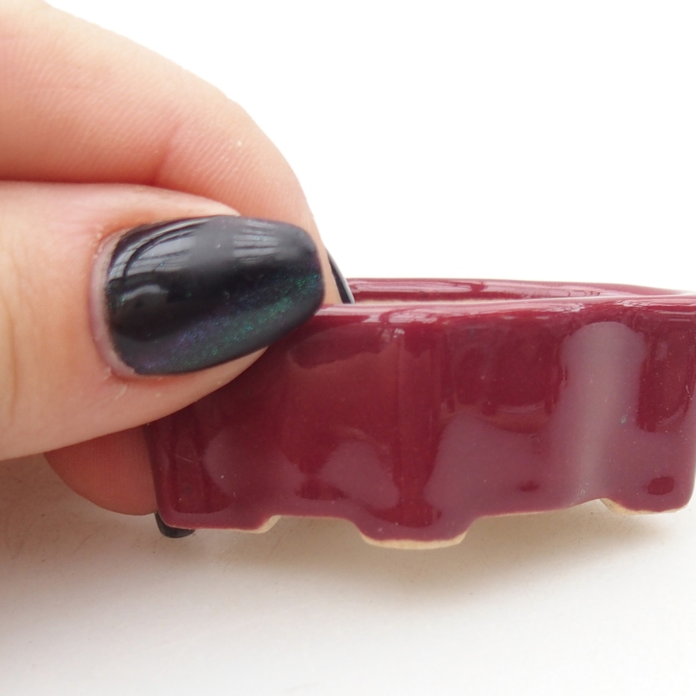 Mini cuenco bonsái 5 x 3 x 2 cm, burdeos