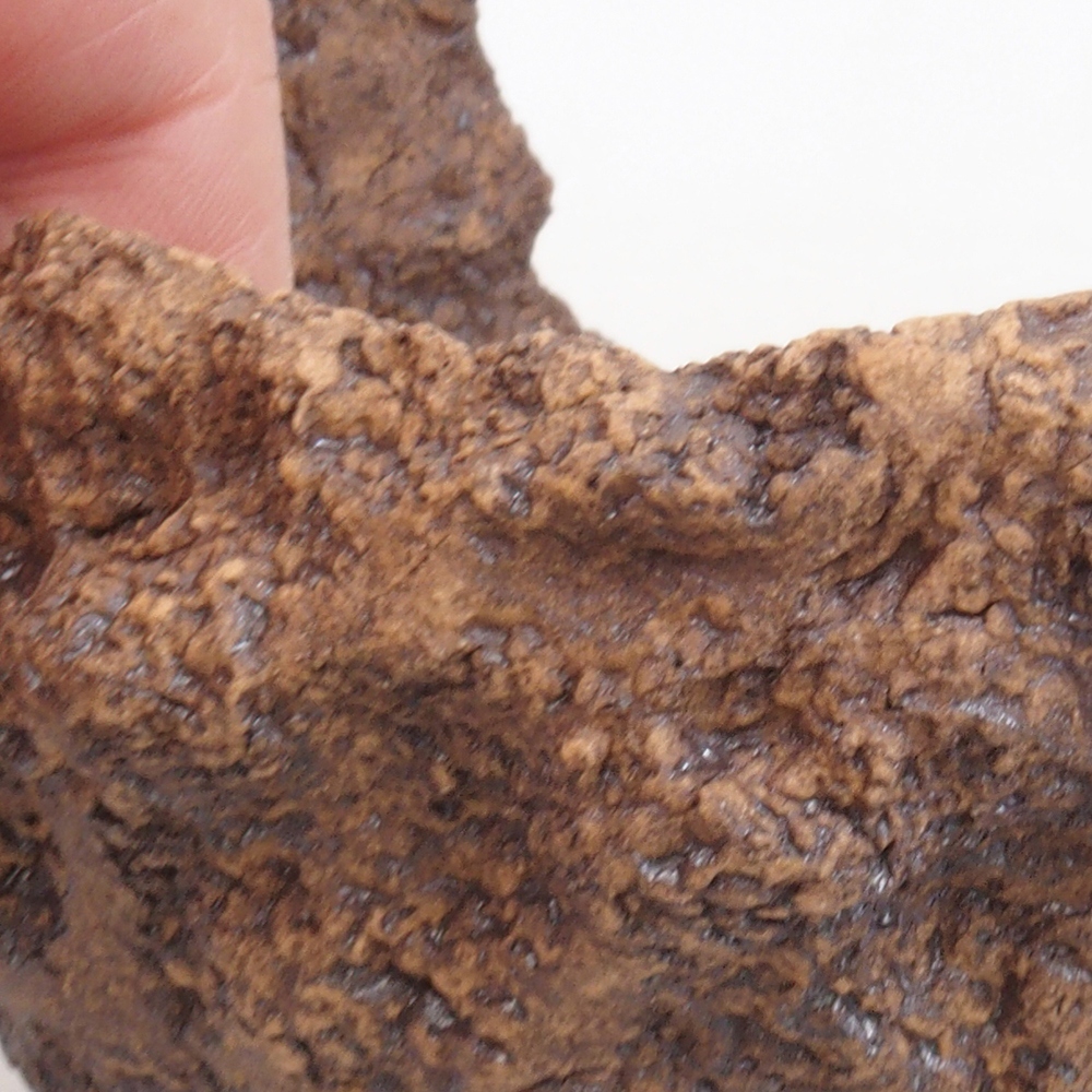 Concha de cerámica 10 x 8 x 10 cm , color marrón