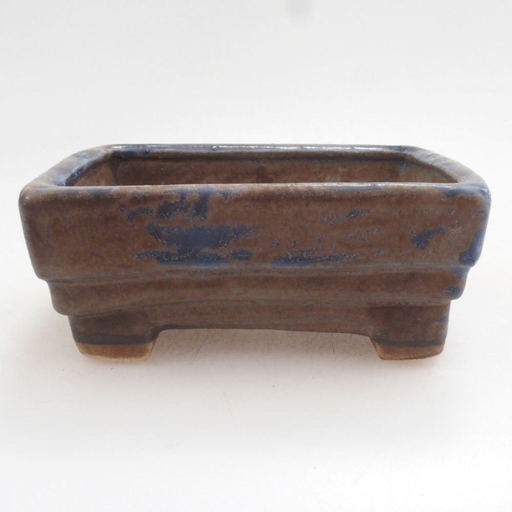 Cuenco bonsái de cerámica 10 x 8,5 x 4 cm, marrón