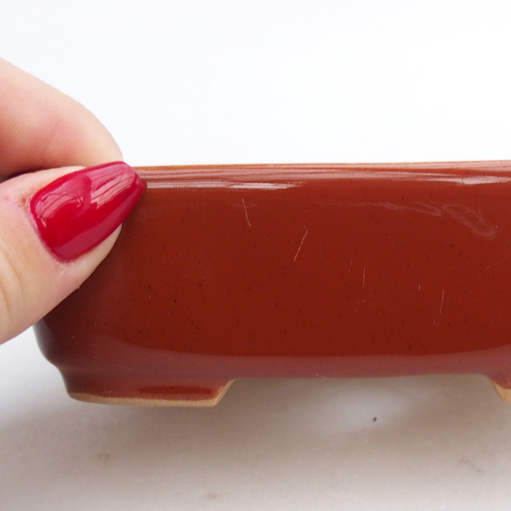 Cuenco bonsái de cerámica 12 x 10 x 4 cm, marrón