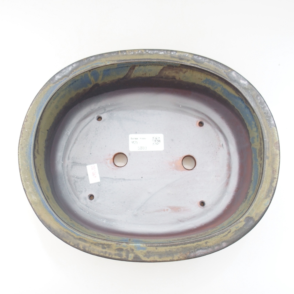 Cuenco bonsái de cerámica 26 x 22 x 8 cm, marrón