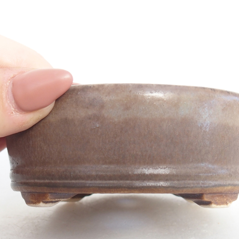 Cuenco bonsái de cerámica 9 x 9 x 3,5 cm, color azul