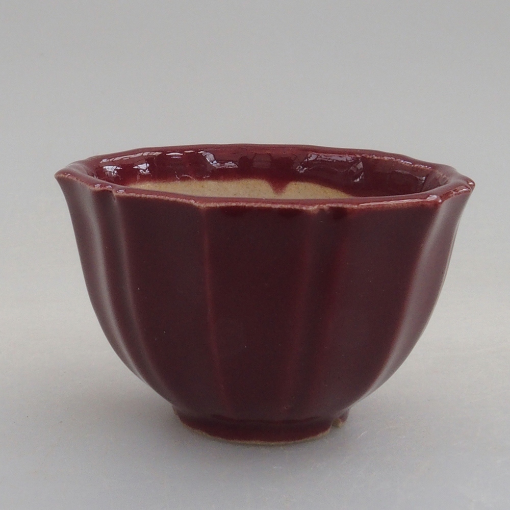 Mini cuenco bonsái 5 x 5 x 3 cm, burdeos