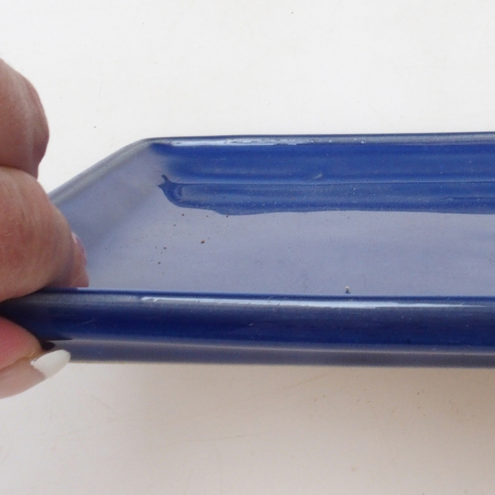 Platillo bonsái rectángulo 19,5 x 14 x 1,5 cm - azul