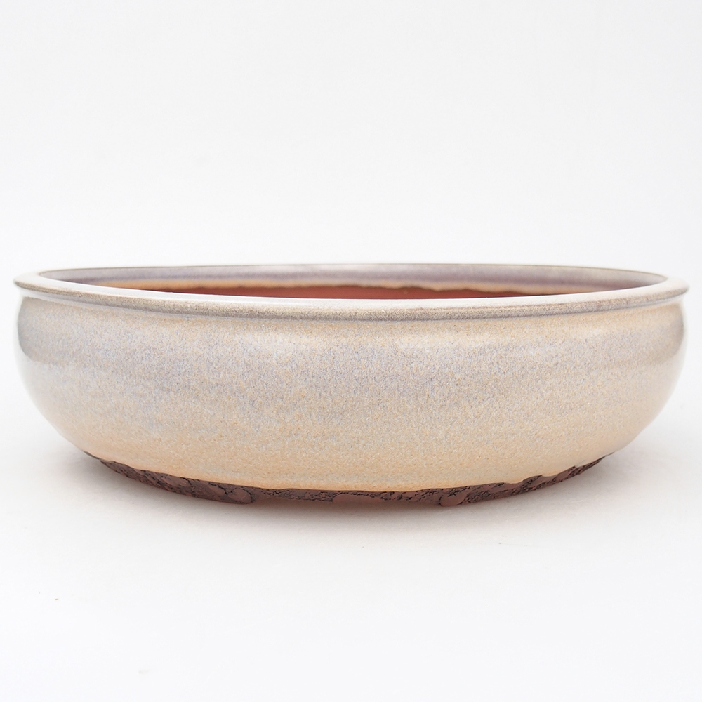 Cuenco bonsái de cerámica 25,5 x 25,5 x 7 cm, gris