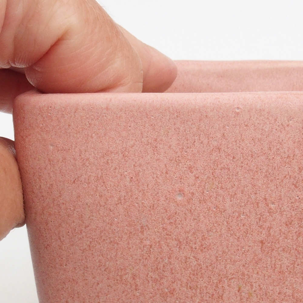 Cuenco bonsái de cerámica 11 x 11 x 8,5 cm, rosa