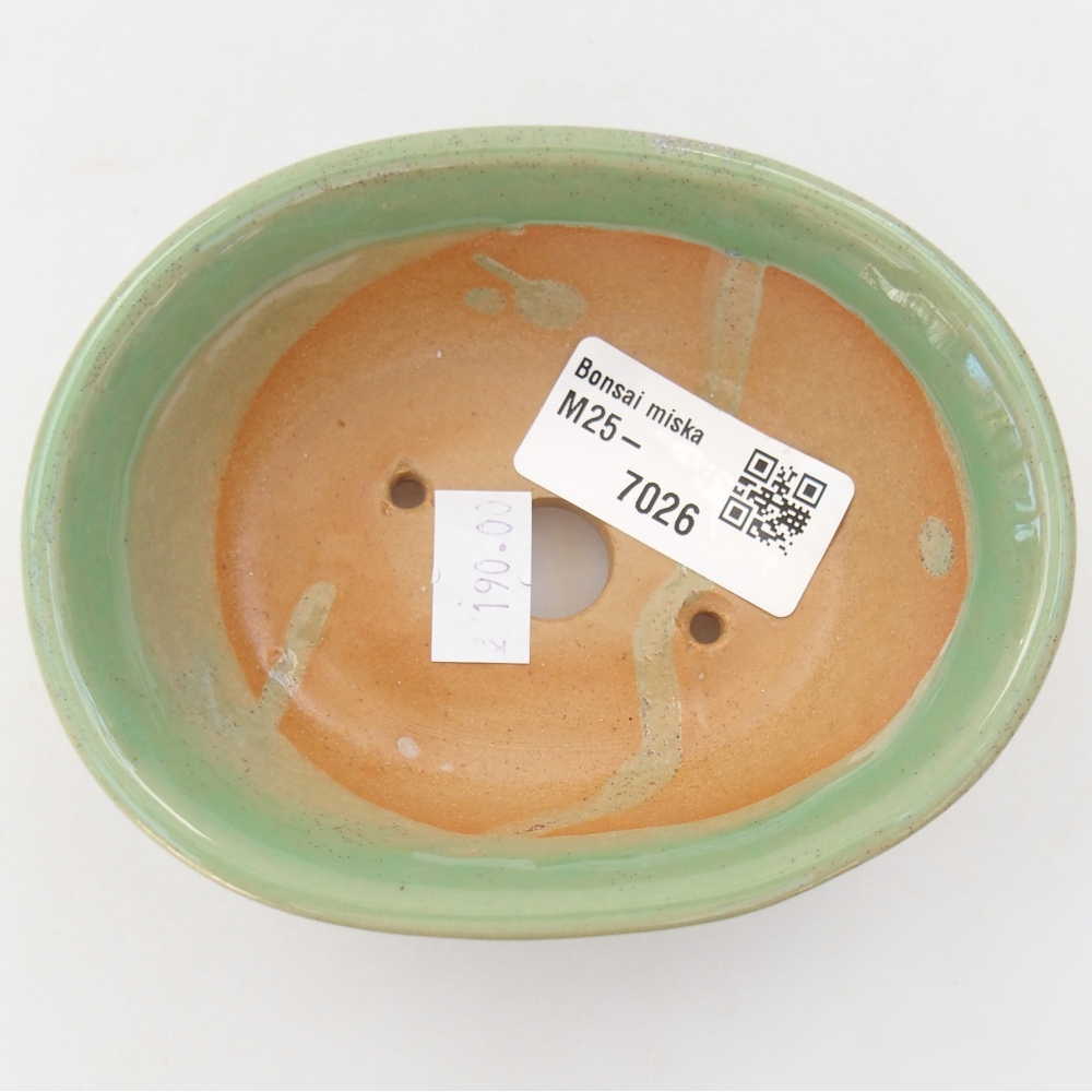 Cuenco bonsái de cerámica 11 x 9 x 4 cm, verde