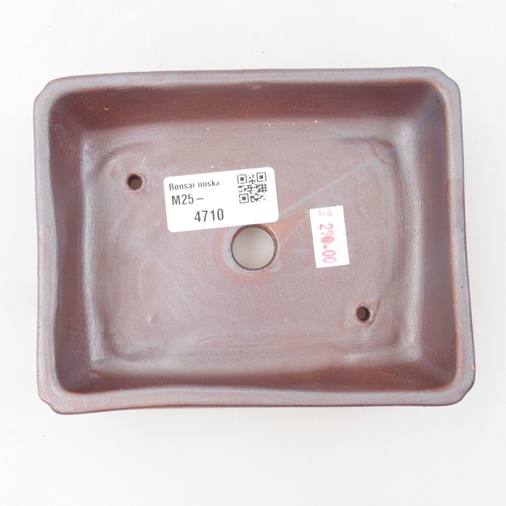 Cuenco bonsái de cerámica 14 x 11 x 4 cm, color metálico