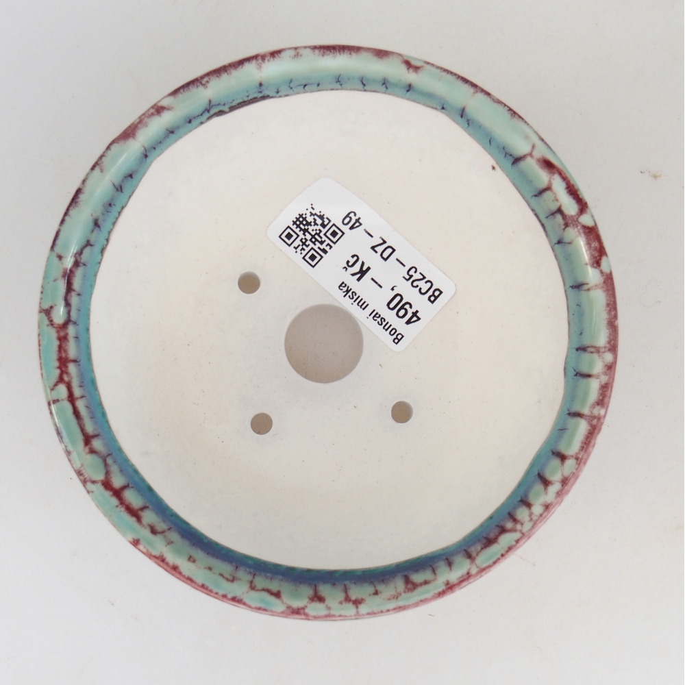 Cuenco bonsái de cerámica 10,5 x 10,5 x 5 cm, verde