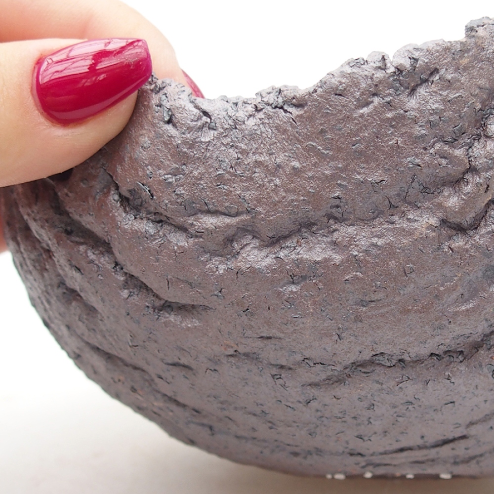 Cáscara de cerámica 14 x 13 x 13 cm , color metálico