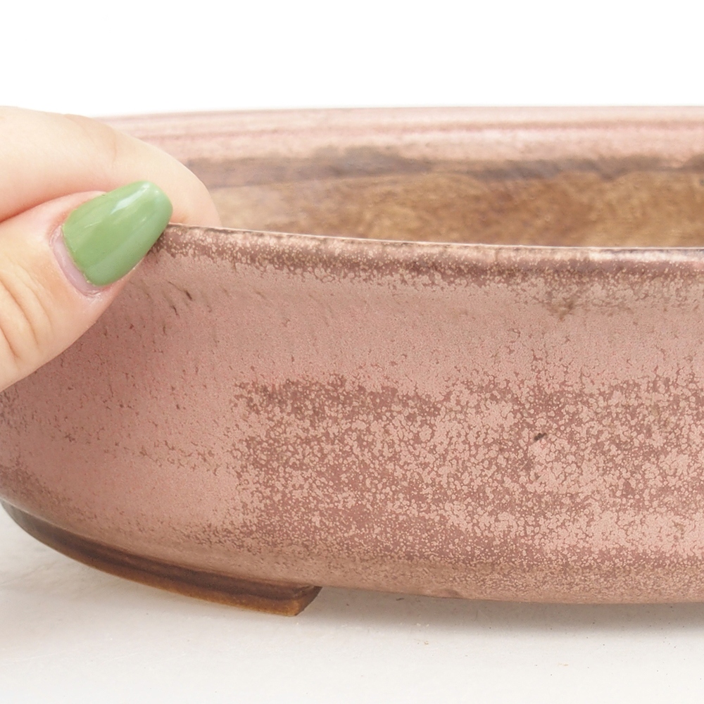 Cuenco bonsái de cerámica 32,5 x 28 x 7,5 cm, rosa