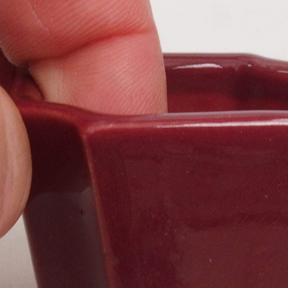 Cuenco mini bonsái 4 x 4 x 3,5 cm, burdeos