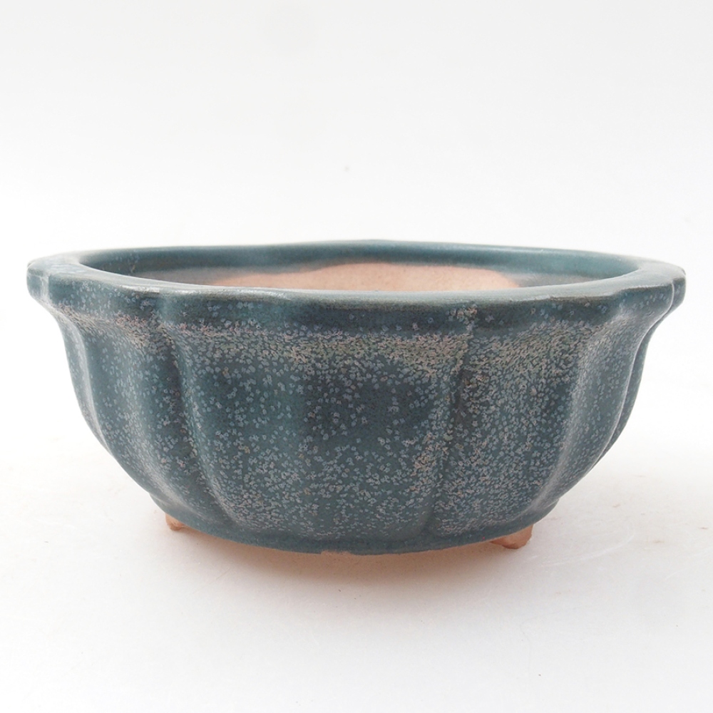 Cuenco bonsái de cerámica 11 x 11 x 5 cm, color azul